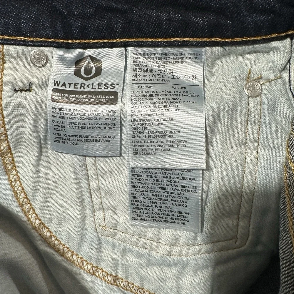 Levi's 505 Mens Jeans 40x38 B&T‎ Dark Blue Relaxed Fit Stretch Tapered Leg Denim